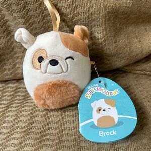Squishmallows Brock Dog Plush Ornament NWT